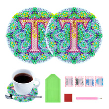 Load image into Gallery viewer, 2PCS Diamond Painting Art Coaster Kit Special Shape Diamond Painting DIY Coaster