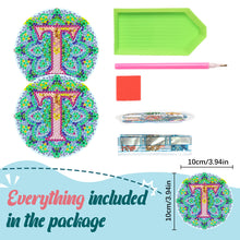 Load image into Gallery viewer, 2PCS Diamond Painting Art Coaster Kit Special Shape Diamond Painting DIY Coaster