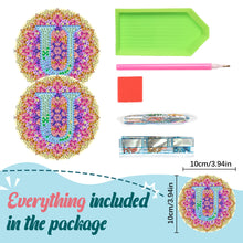 Load image into Gallery viewer, 2PCS Diamond Painting Art Coaster Kit Special Shape Diamond Painting DIY Coaster