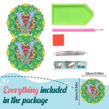 Load image into Gallery viewer, 2PCS Diamond Painting Art Coaster Kit Special Shape Diamond Painting DIY Coaster