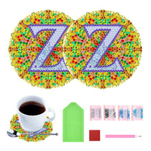 Load image into Gallery viewer, 2PCS Diamond Painting Art Coaster Kit Special Shape Diamond Painting DIY Coaster