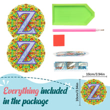 Load image into Gallery viewer, 2PCS Diamond Painting Art Coaster Kit Special Shape Diamond Painting DIY Coaster