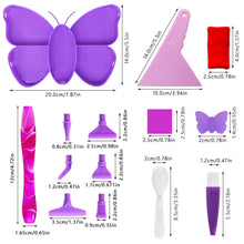 Load image into Gallery viewer, Diamond Painting Pen Accessories Tools Set 20x16x1.7cm (Purple Rollover Disc)