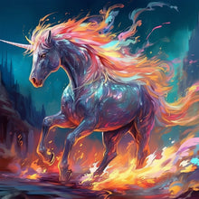 Load image into Gallery viewer, Diamond Painting - Full Round - forest unicorn (40*40CM)