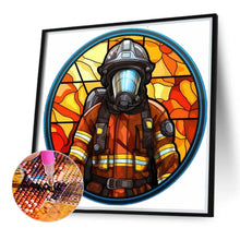 Load image into Gallery viewer, Diamond Painting - Full Round - medallion firefighter (40*40CM)