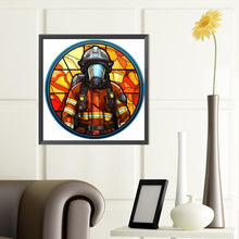 Load image into Gallery viewer, Diamond Painting - Full Round - medallion firefighter (40*40CM)