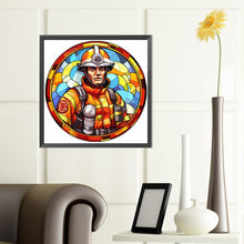 Load image into Gallery viewer, Diamond Painting - Full Round - medallion firefighter (40*40CM)