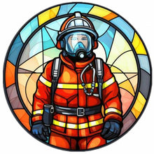 Load image into Gallery viewer, Diamond Painting - Full Round - medallion firefighter (40*40CM)
