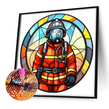 Load image into Gallery viewer, Diamond Painting - Full Round - medallion firefighter (40*40CM)