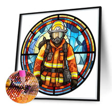 Load image into Gallery viewer, Diamond Painting - Full Round - medallion firefighter (40*40CM)