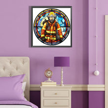 Load image into Gallery viewer, Diamond Painting - Full Round - medallion firefighter (40*40CM)