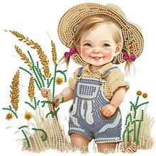 Load image into Gallery viewer, Diamond Painting - Partial Special Shaped - Farm Cowboy Kids (30*30CM)