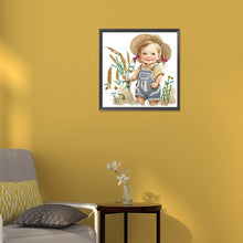 Load image into Gallery viewer, Diamond Painting - Partial Special Shaped - Farm Cowboy Kids (30*30CM)