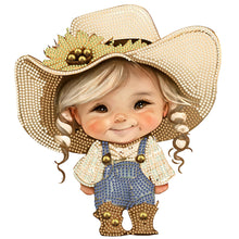 Load image into Gallery viewer, Diamond Painting - Partial Special Shaped - Farm Cowboy Kids (30*30CM)