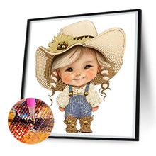 Load image into Gallery viewer, Diamond Painting - Partial Special Shaped - Farm Cowboy Kids (30*30CM)