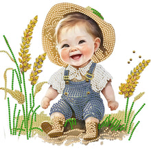 Load image into Gallery viewer, Diamond Painting - Partial Special Shaped - Farm Cowboy Kids (30*30CM)