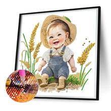 Load image into Gallery viewer, Diamond Painting - Partial Special Shaped - Farm Cowboy Kids (30*30CM)