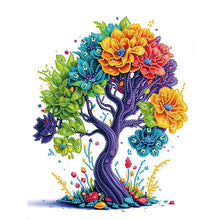 Load image into Gallery viewer, Diamond Painting - Partial Special Shaped - Tree of Life¡¤Colorful Flowers (30*40CM)