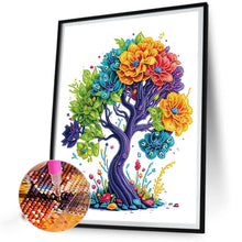 Load image into Gallery viewer, Diamond Painting - Partial Special Shaped - Tree of Life¡¤Colorful Flowers (30*40CM)