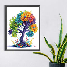 Load image into Gallery viewer, Diamond Painting - Partial Special Shaped - Tree of Life¡¤Colorful Flowers (30*40CM)