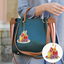 Load image into Gallery viewer, 6PCS Diamond Painting Keychains Special Shape Double Sided Diamond Art Ornaments