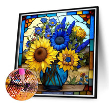 Load image into Gallery viewer, Diamond Painting - Full Round - Sunflower Glass Art (40*40CM)