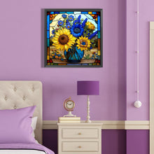 Load image into Gallery viewer, Diamond Painting - Full Round - Sunflower Glass Art (40*40CM)