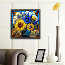 Load image into Gallery viewer, Diamond Painting - Full Round - Sunflower Glass Art (40*40CM)