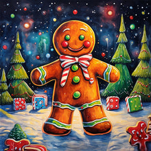 Load image into Gallery viewer, AB Diamond Painting - Full Round - gingerbread Man (40*40CM)