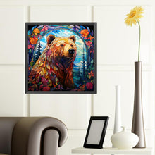 Load image into Gallery viewer, Diamond Painting - Full Round - Brown Bear Glass Art (40*40CM)