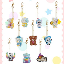 Load image into Gallery viewer, 9PCS Full Drill Keyring Special Shape Double Sided Diamond Art Keychains Pendant