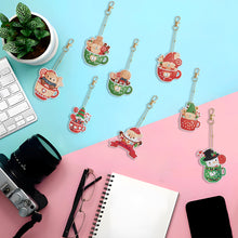 Load image into Gallery viewer, 8PCS Diamond Painting Art Ornaments Special Shape Double-Sided Christmas Tea Cup
