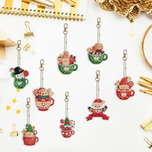 Load image into Gallery viewer, 8PCS Diamond Painting Art Ornaments Special Shape Double-Sided Christmas Tea Cup