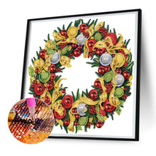 Load image into Gallery viewer, Diamond Painting - Partial Special Shaped - Christmas wreath (30*30CM)