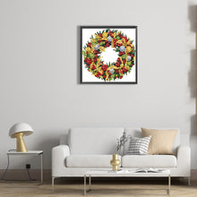 Load image into Gallery viewer, Diamond Painting - Partial Special Shaped - Christmas wreath (30*30CM)
