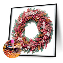 Load image into Gallery viewer, Diamond Painting - Partial Special Shaped - Christmas wreath (30*30CM)