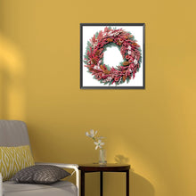 Load image into Gallery viewer, Diamond Painting - Partial Special Shaped - Christmas wreath (30*30CM)