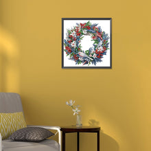 Load image into Gallery viewer, Diamond Painting - Partial Special Shaped - Christmas wreath (30*30CM)