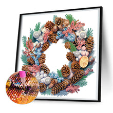 Load image into Gallery viewer, Diamond Painting - Partial Special Shaped - Christmas wreath (30*30CM)