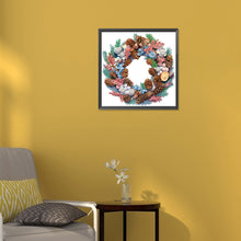Load image into Gallery viewer, Diamond Painting - Partial Special Shaped - Christmas wreath (30*30CM)