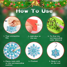 Load image into Gallery viewer, 6PCS Diamond Painting Hanging Sign Snowman Special Shape Xmas Gift Box Christmas