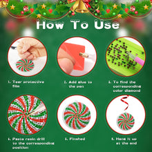 Load image into Gallery viewer, 6PCS Diamond Painting Hanging Sign Snowman Special Shape Xmas Gift Box Christmas