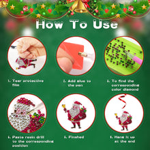 Load image into Gallery viewer, 6PCS Diamond Painting Hanging Sign Snowman Special Shape Xmas Gift Box Christmas