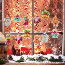 Load image into Gallery viewer, 6PCS Diamond Painting Hanging Sign Snowman Special Shape Xmas Gift Box Christmas