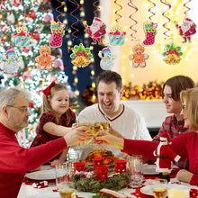 Load image into Gallery viewer, 6PCS Diamond Painting Hanging Sign Snowman Special Shape Xmas Gift Box Christmas