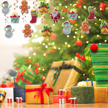 Load image into Gallery viewer, 6PCS Diamond Painting Hanging Sign Snowman Special Shape Xmas Gift Box Christmas