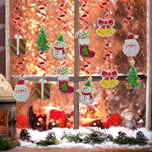 Load image into Gallery viewer, 6PCS Diamond Painting Hanging Sign Snowman Special Shape Xmas Gift Box Christmas