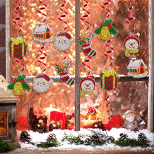 Load image into Gallery viewer, 6PCS Diamond Painting Hanging Sign Snowman Special Shape Xmas Gift Box Christmas