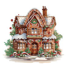 Load image into Gallery viewer, Diamond Painting - Partial Special Shaped - Christmas Cookie House (30*30CM)