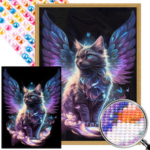 Load image into Gallery viewer, AB Diamond Painting - Full Round - angel cat (40*55CM)